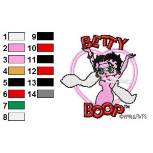 Betty Boop Embroidery Design 24